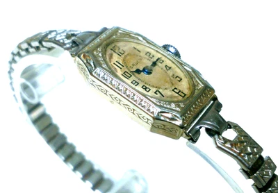 Reloj Art Deco GRUEN 15J Cal 153 vintage para dama con estuche 14K G.F. - repuesto o reparación Foto 1 de 4