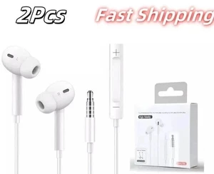 2 pièces écouteurs intra-auriculaires 3,5 mm écouteurs écouteurs pour Samsung/Android - Photo 1 sur 4