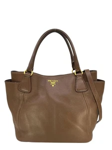 Prada Vitello Daino Leather Side Pocket Tote - Picture 1 of 9