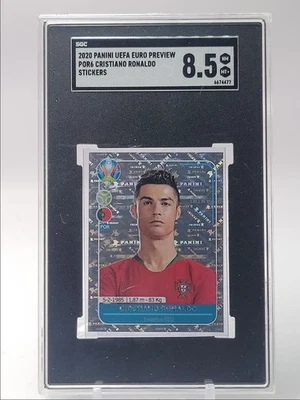 CRISTIANO RONALDO 2020 PANINI UEFA EURO PREVIEW STICKERS SGC 8.5 Q3551 - Image 1 of 2
