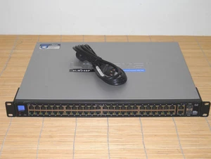 Cisco Linksys SLM248P 48-Port 10/100 PoE + 2-Port Gigabit Port Switch - Bild 1 von 1