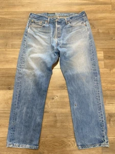 Vintage Levi's 501 MENS 36X30 Button Fly 501-0000 Made in USA Blue Denim Jeans - Picture 1 of 13