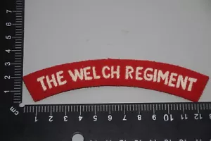 TÍTULO DE HOMBRO DE TELA DEL EJÉRCITO BRITÁNICO TIPO SEGUNDA GUERRA MUNDIAL RE ACTOR EL REGIMIENTO WELCH - Imagen 1 de 1