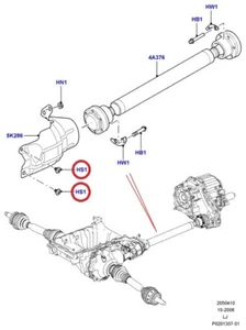 (1) GENUINO LAND ROVER FYP101221 TORNILLO-Eje de transmisión delantero protector térmico 02-12 RR - Imagen 1 de 3