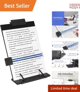 Desktop Document Holder Stand Metal Adjustable 7 Positions Office Reading - Picture 1 of 10