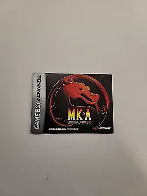 Mortal Kombat Advance (Nintendo Game Boy Advance GBA, 2001) ☆ MANUAL Only! - Image 1 of 2