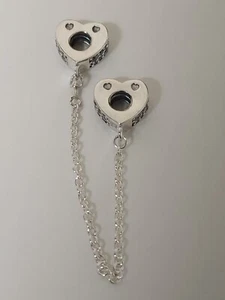 AUTÉNTICA CADENA DE SEGURIDAD PANDORA BRILLANTE ARCO DE AMOR #797138CZ-05 - Imagen 1 de 4