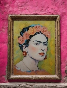Mexican Folk Art FRIDA KAHLO 8x10 - Picture 1 of 2