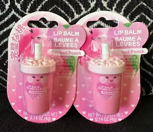 2pk PERFECTO MELOCOTÓN PERFUMADO ROSA HIDRATANTE VITAMINA E MANTECA DE KARITÉ BÁLSAMO LABIAL - Imagen 1 de 7