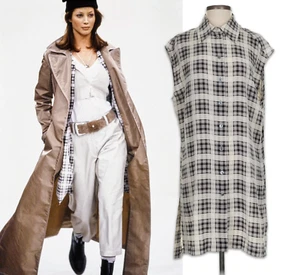 Marc Jacobs Perry Ellis Grunge Redux Silk Sleeveless Plaid Tunic Shirt XS - Picture 1 of 12