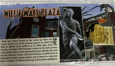 Prendedor Willie Mays Plaza Pacific Bell Park 2000 de los Gigantes de San Francisco Foto 1 de 4