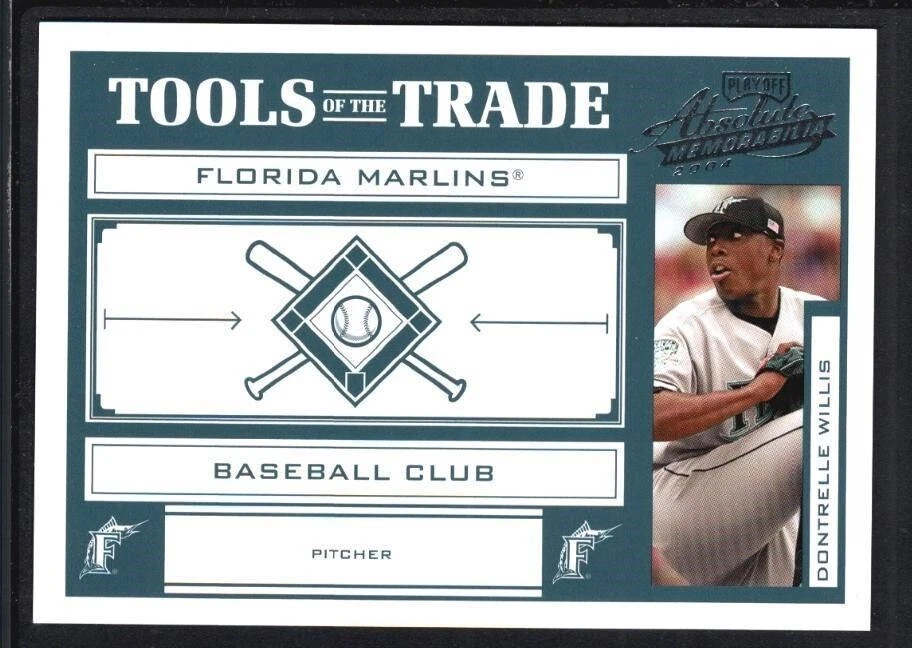 DONTRELLE WILLIS 2004 ABSOLUTE #44 TOOLS OF THE TRADE GREEN MARLINS SP #131/150 - Image 1 of 1