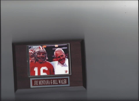 JOE MONTANA & BILL WALSH PLAQUE SAN FRANCISCO FORTY NINERS 49ers FOOTBALL NFL Cover