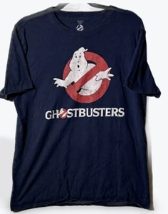 Ghost Busters Movie Distressed Navy T-Shirt Might Fine Herren Größe Medium - Bild 1 von 6