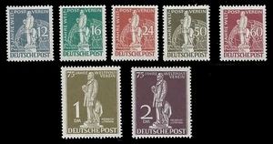 GERMANY BERLIN 1949 9N35-41 MNH OG FRESH COMPLETE, KEY SET FREE SHIP - Picture 1 of 1