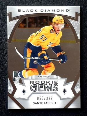 DANTE FABBRO 2019-20 BLACK DIAMOND ROOKIE GEMS 19-20 NO RG-DF #058/399     36204 - Image 1 of 2