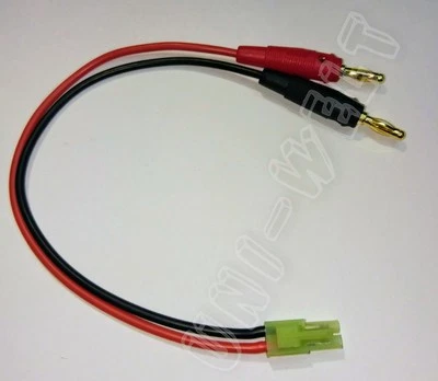 Mini-Tamiya Stecker auf 4mm Bananenstecker Ladekabel Adapterkabel LiPo Akku Imax - Bild 1 von 3