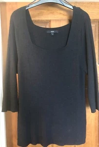 NEXT Lightweight Navy Spot Square Neck Jumper - Size 24 - Picture 1 of 4