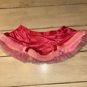 RARA Falda Victoria's Secret Santa Pretty Little Thing Rosa Pequeña Lazos de Piel de Tul - Imagen 1 de 5