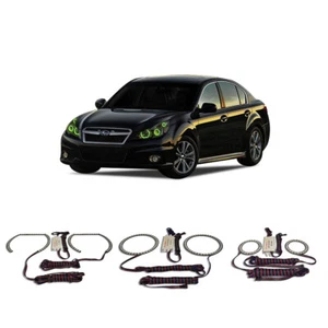 Bright Green Angel Eye Headlight Halo kit for Subaru Legacy 10-12 - Picture 1 of 2
