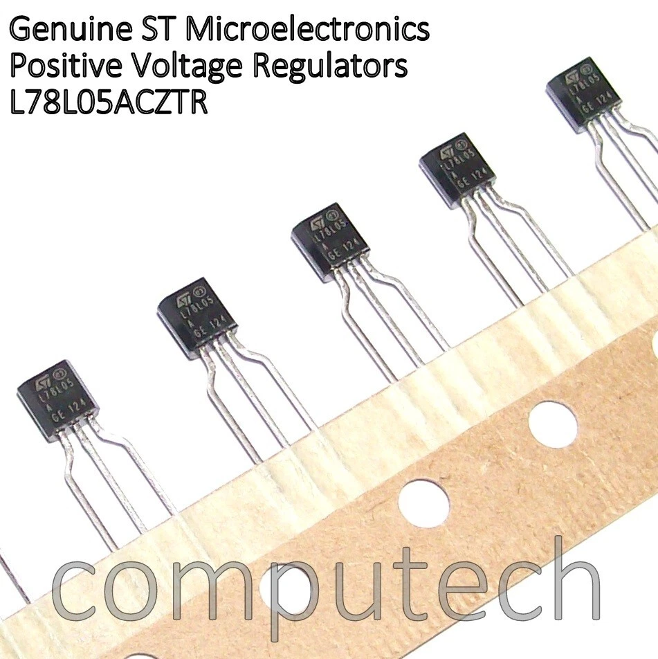 STMICROELECTRONICS 2 pezzi L78L05A, 78L05ACZTR Regolatore di tensione Originale ST Microelectronics
