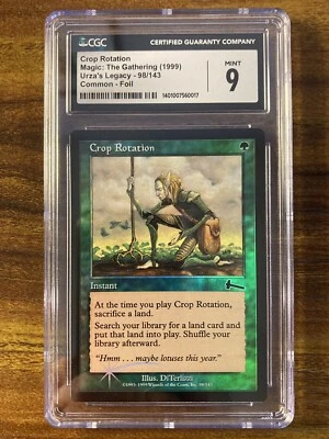 MTG✨CROP ROTATION FOIL✨Urza’s Legacy CGC 9 MINT Common INSTANT 1999 LOW POP ! - Image 1 of 4