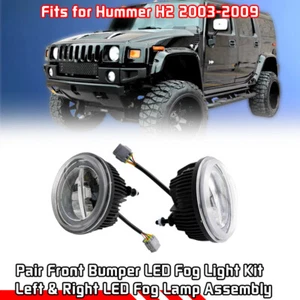 Front Bumper LED DayTime Running Light For Hummer H2 03-09 Driving Fog Lamp - Picture 1 of 6