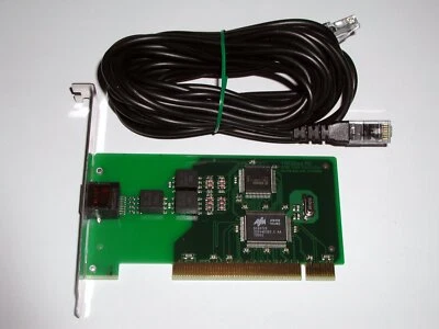 PCI ISDN Adapter Fritz!Card PCI mit Kabel (ca. 6,0 m lang), gebraucht - Bild 1 von 2