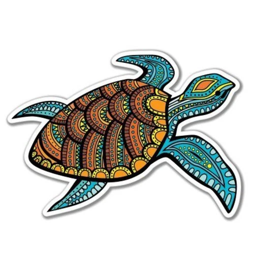 Pegatina Vinilo Arte Tortuga - SELECCIONA EL TAMAÑO Foto 1 de 1