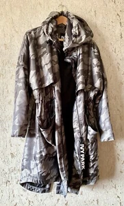 Ivy Park Oversized Camo Jacquard Luxe Parka Size XS - Picture 1 of 9