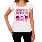 Women's Graphic T-Shirt Rockin' & Rollin', It's My Birthday 21 21st Birthday