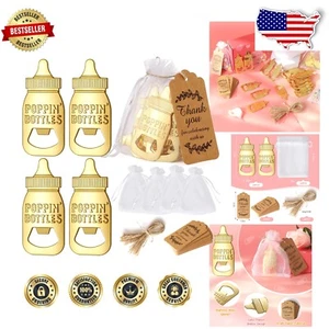 Charming Gold Bottle Openers – 24PCS Souvenirs with Organza Bags & DIY Tags - Picture 1 of 9