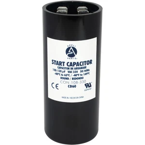 Appli Parts condensador de arranque motor 108-130 Mfd (microfaradios) uF 330VAC universal - Imagen 1 de 8