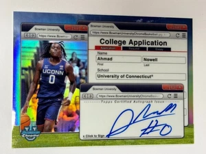 AHMAD NOWELL 2024-25 BOWMAN UNIVERSITY CHROME COLLEGE APPLICATION AUTO - Picture 1 of 2