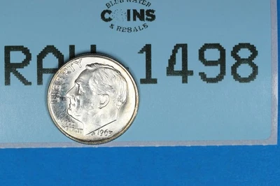 1963 BU 10C ROOSEVELT SILVER DIME Early US Type RAW-1498 - Image 1 of 2