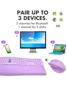 X9 Purple Keyboard Mouse Combo Set - Picture 1 of 3