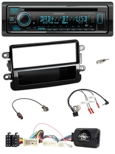 Kenwood Lenkrad Bluetooth DAB USB CD Autoradio für Dacia ab 2012 piano schwarz - Bild 1 von 10