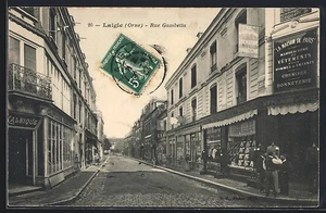AK Laigle, Rue Gambetta, Straßenansicht 1910  - Bild 1 von 2