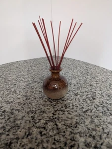 Keramik leere Aromatherapie Diffusor Flasche mit Schilf, braun - Bild 1 von 5