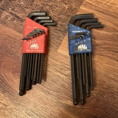 Mac Tools Hex L-Key Sets with Long Arm Ball-End SHKSM9CE and SHKS13CE sets ~READ - Image 1 of 4