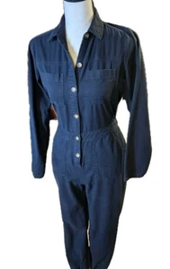 Hollister Utility Jumpsuit Langarm Gummibund Knopfleiste Damen Gr. XS Freizeit - Bild 1 von 20