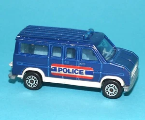 MAJORETTE No 279 234 FORD E-350 FOURGON POLICE VAN 1/65 SCALE 1983 FRANCE NO ... - Picture 1 of 5