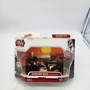 Star Wars The Clone Wars Speeder Bike & Count Dooku Figure New Free Shipping - Picture 1 of 12