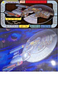 Pósters originales recortados de Star Trek próxima generación Enterprise D de la década de 1990 - Tu elección - Imagen 1 de 6