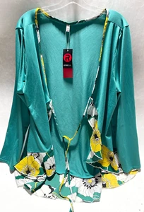 Rosegal Cardigan Green Floral Plus Size 3X - Picture 1 of 3