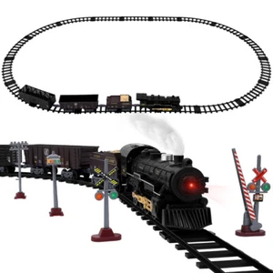 Juego de juguetes de tren para niños modelo a batería 4 secciones tren con locomotora carga - Imagen 1 de 11