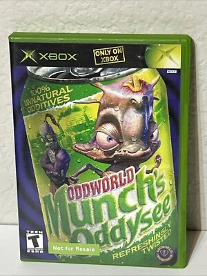 Oddworld Munch’s Oddysee Microsoft Xbox Not For Resale Complete! Video Game (b2) - Image 1 of 4