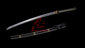 Espada Katana Japonesa Hecha a Mano Full Tang Plegada Acero Arcilla Hoja Templada Tigre - Imagen 1 de 12