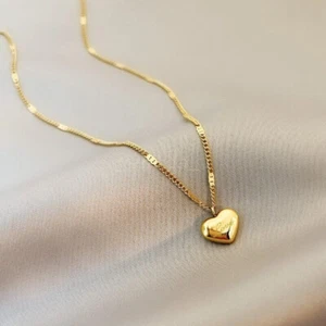 HOT Love Necklace Minimalist Necklace Love Heart Pendant Necklace Women Gift - Picture 1 of 10