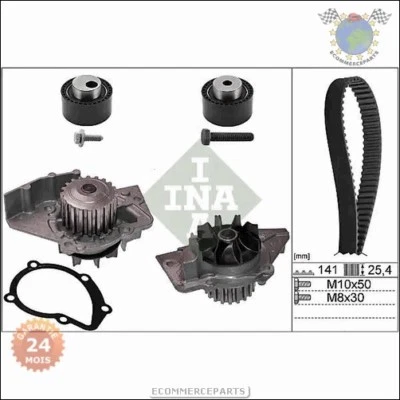 Pompe À Eau + Kit De Courroie De Distribution Ina Pour Citroën Jumpy C5 I - Photo 1/3